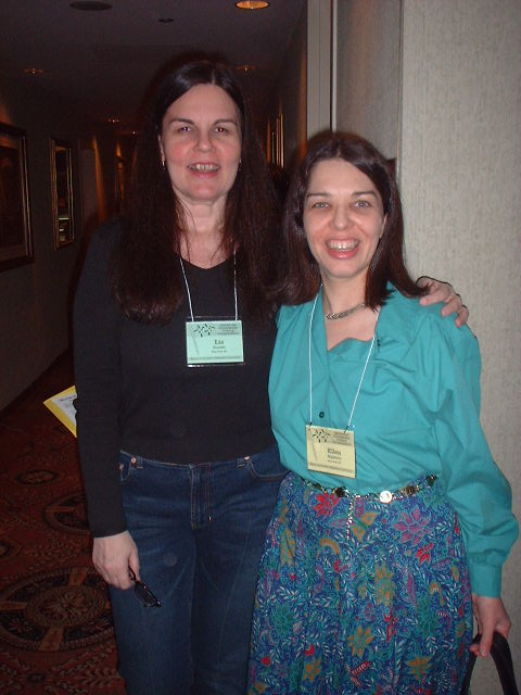 Liz Gorski, constructor extraordinaire, and Ellen Ripstein top solver