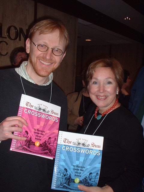 Peter Gordon and Ann Marie McNamara show off a couple of Peter's books